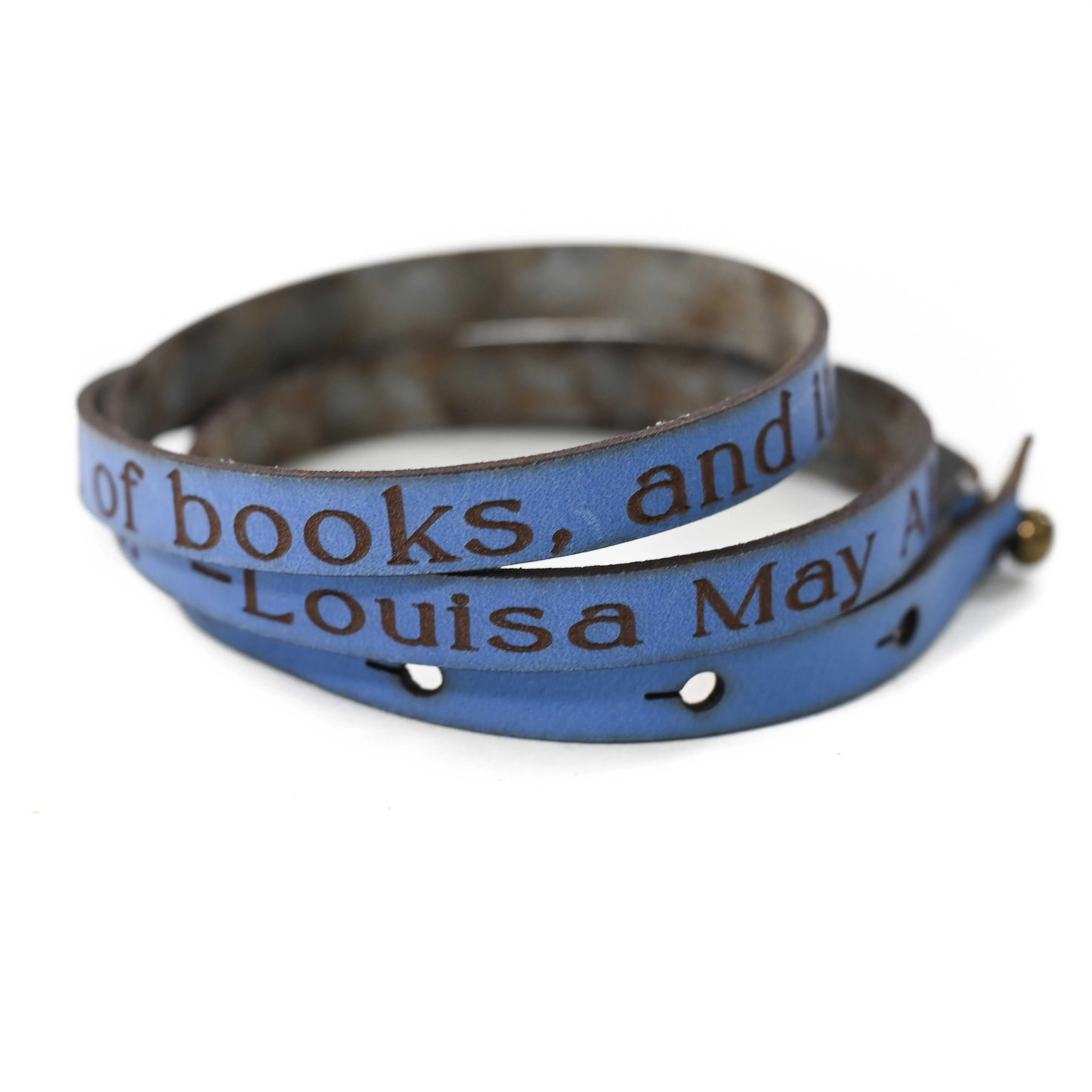 Louisa May Alcott Leather Quote Bracelet