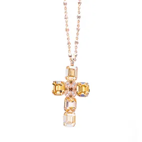 Lovable Emerald Cut Cross Pendant in "Chai" *Custom*