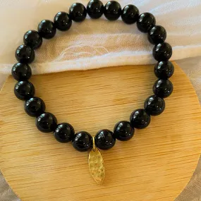 Mala: Black Tourmaline Beaded Mala Bracelet