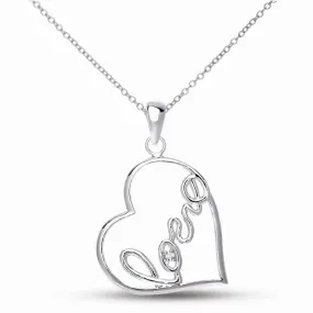 Marguerite Dainty Minimalist Heart Pendant