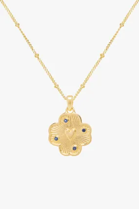 Medallion necklace gold plated