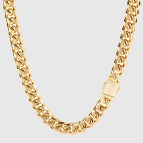 Men's Hip Hop Titanium Steel Cuban Link Chain Necklace