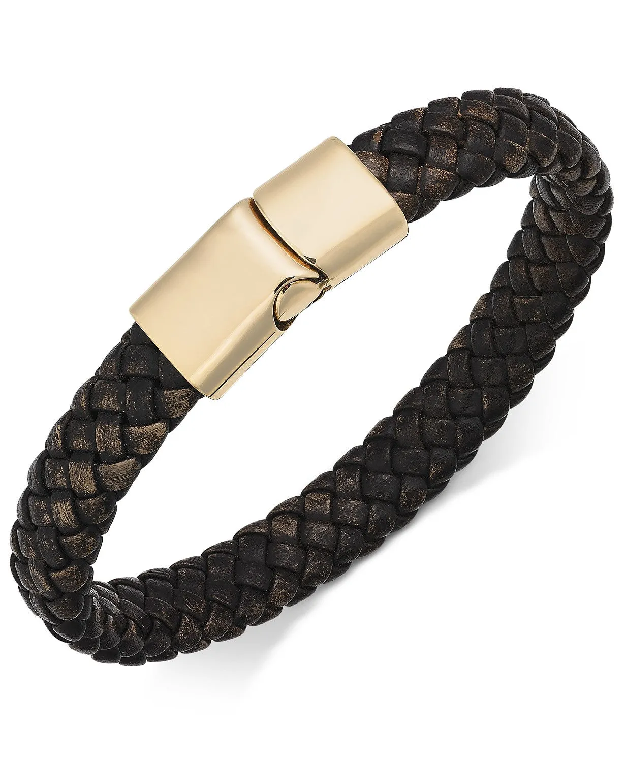 Men's Stainless Steel Leather Bracelet