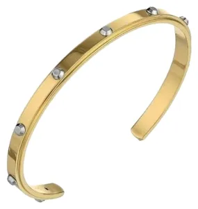 Michael Kors Gold-tone Stainless Steel Stud Mini Open Cuff Bracelet MKJ3610