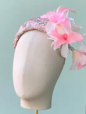 Midge Fascinator in Pink Sequin