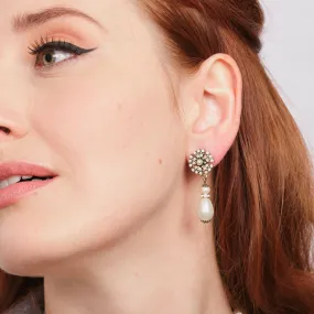 Miriam Haskell Inspired Earrings: Pearl Drop Stud Earrings