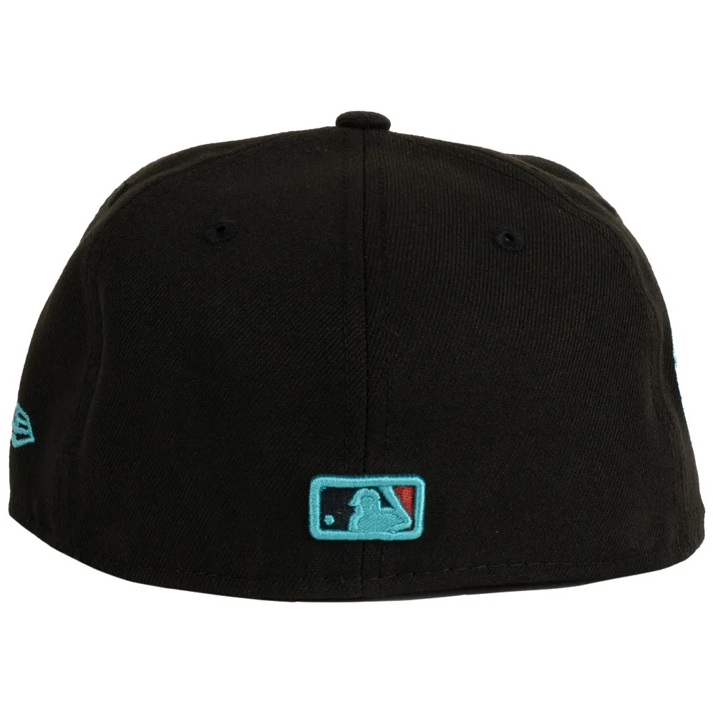 MLB Arizona Diamondbacks New Era Red Eye Teal Fangs 25th Anniversary 59FIFTY Fitted Hat