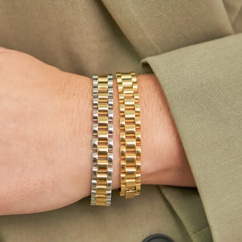 Montclair Two-Tone Watch Band Brenda Grands Bracelets