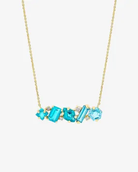 Nadima Blend Blue Mix Bar Pendant