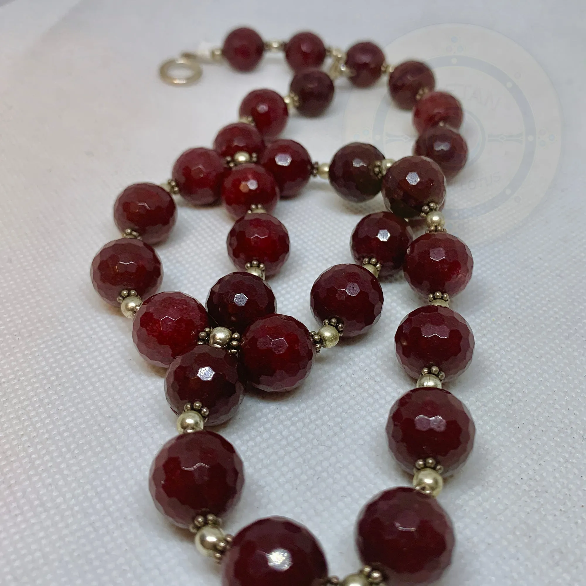 Natural Dark Red Cinnabar Gemstone Beads Necklace