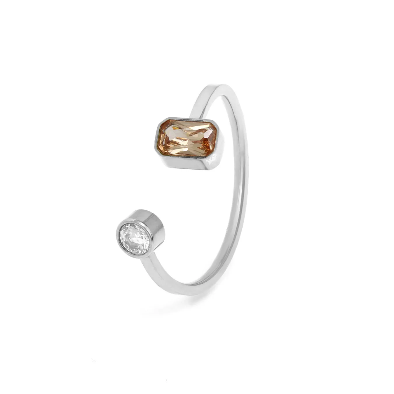 November Topaz Birthstone Ring - Silver