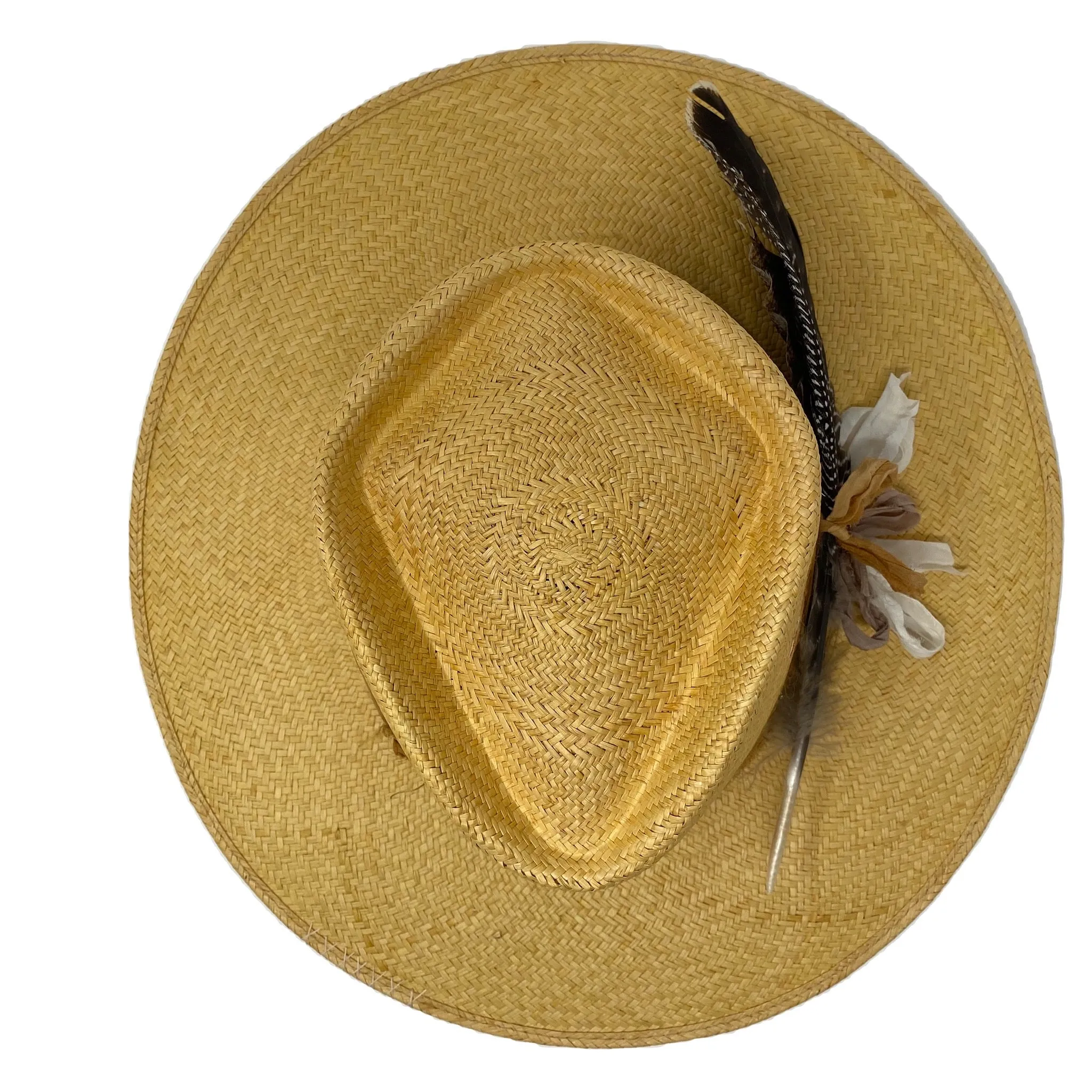 PALOMA STRAW HAT IN HABANO with embroidery and silk