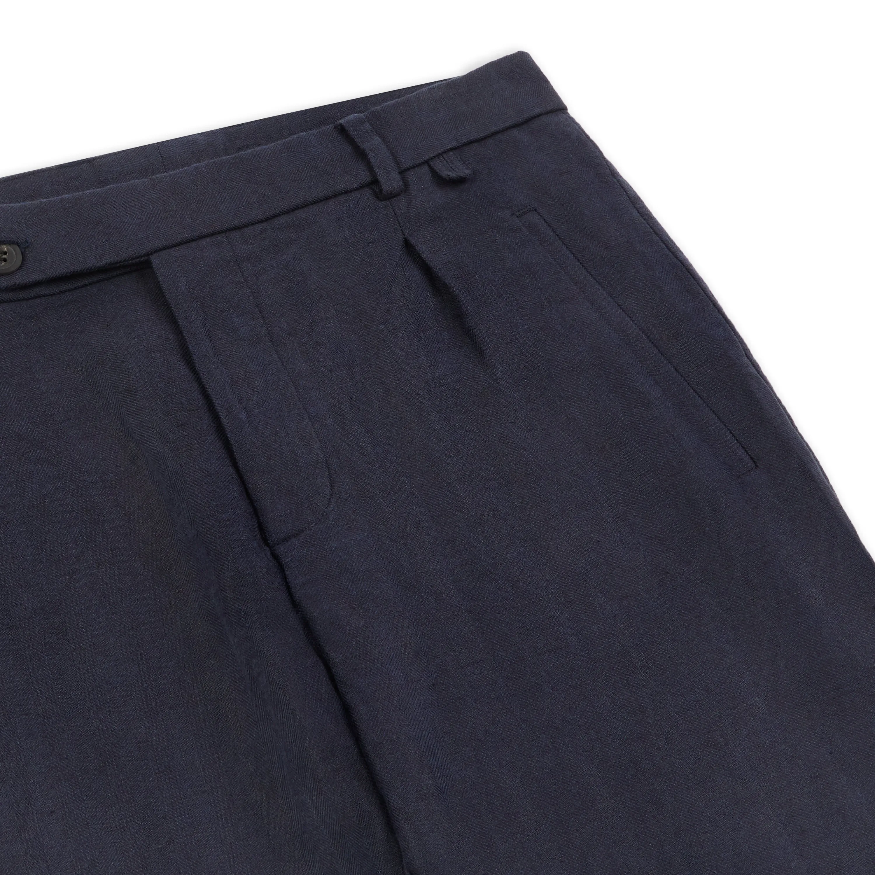 Paul Trouser - Hemp Herringbone Navy