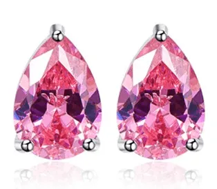 Persian Pink Pear 3.15CT Pink Topaz IOBI Precious Gems Earrings