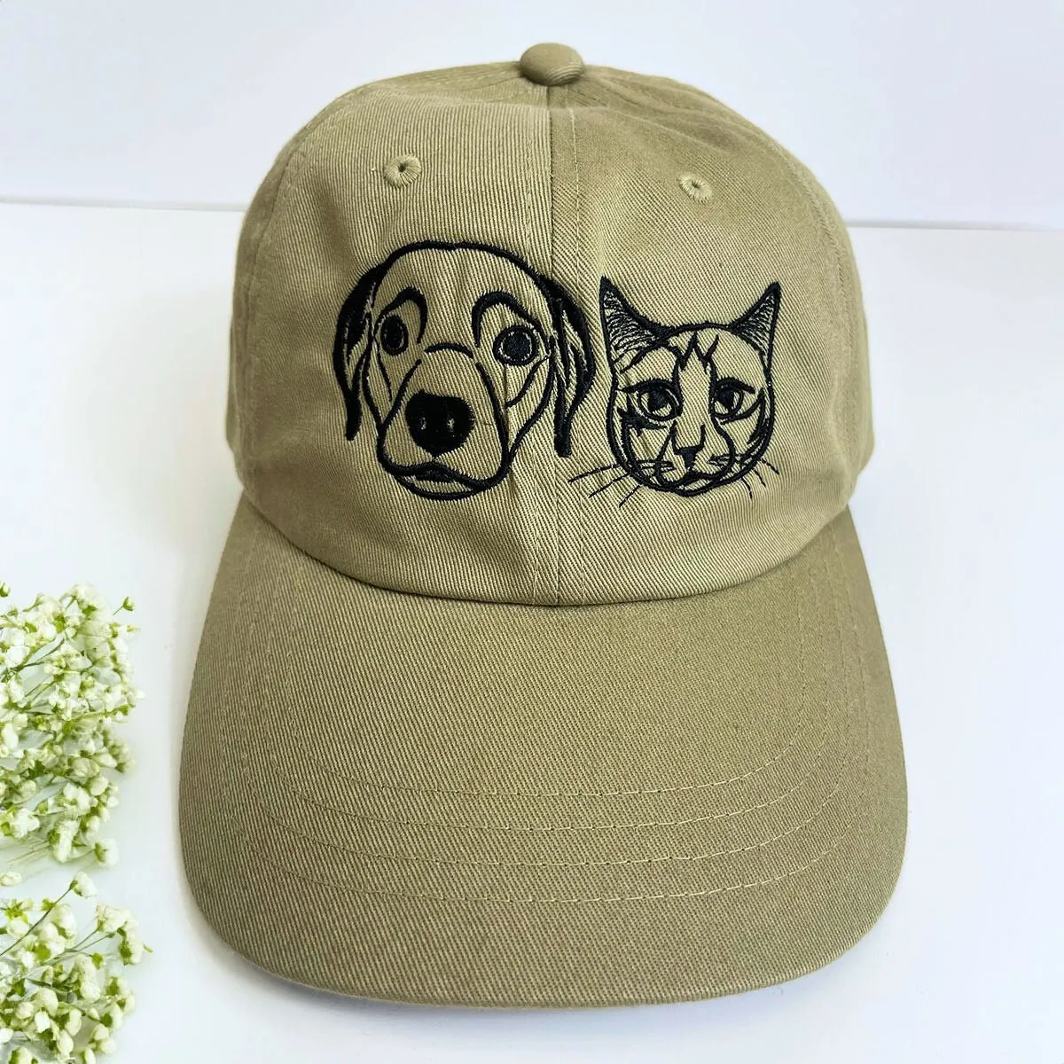 Personalized Dog Hat with Custom Embroidered Photo - Unique Dog Lover Gift Idea