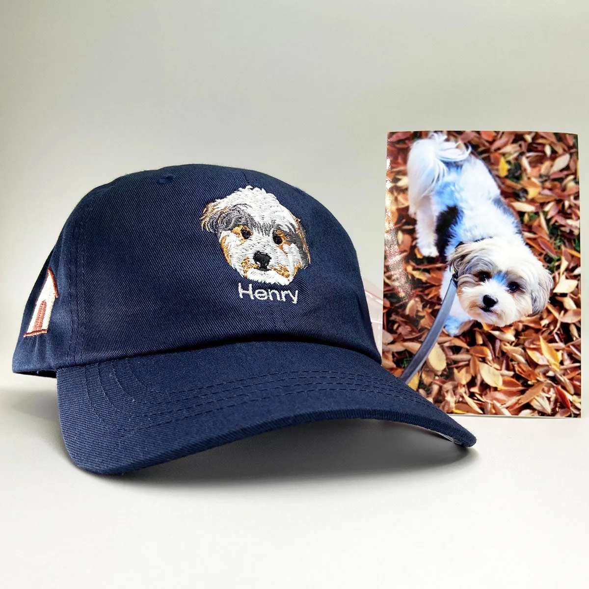 Personalized Dog Hat with Custom Embroidered Photo - Unique Dog Lover Gift Idea