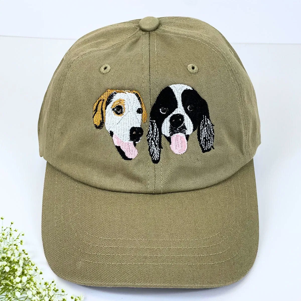 Personalized Dog Hat with Custom Embroidered Photo - Unique Dog Lover Gift Idea