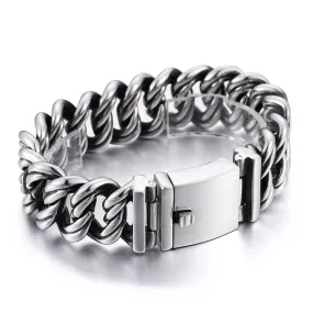 Personalized Men's Titanium Steel Bracelet - Trendy Coarse Ore Design for Fashion-forward Individuals