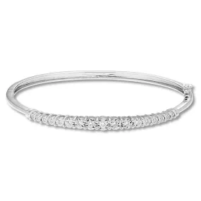 Pre-Owned Kay 1/4ct Diamond Bangle Bracelet in Sterling Silver