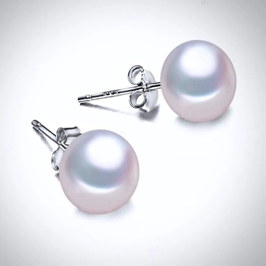 "Kendall" - Natural Freshwater Pearl and Sterling Silver 3-Piece Bridal Jewelry Set