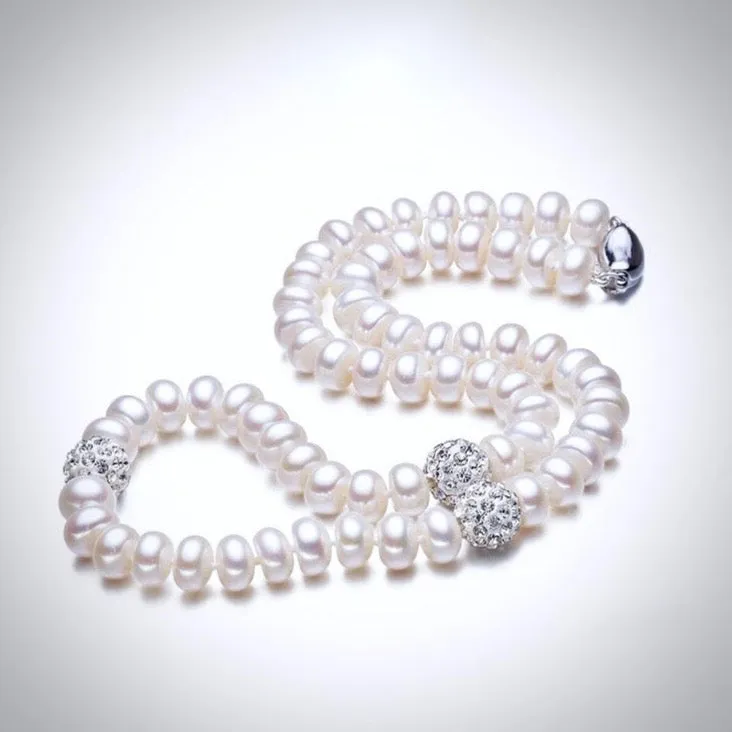 "Kendall" - Natural Freshwater Pearl and Sterling Silver 3-Piece Bridal Jewelry Set