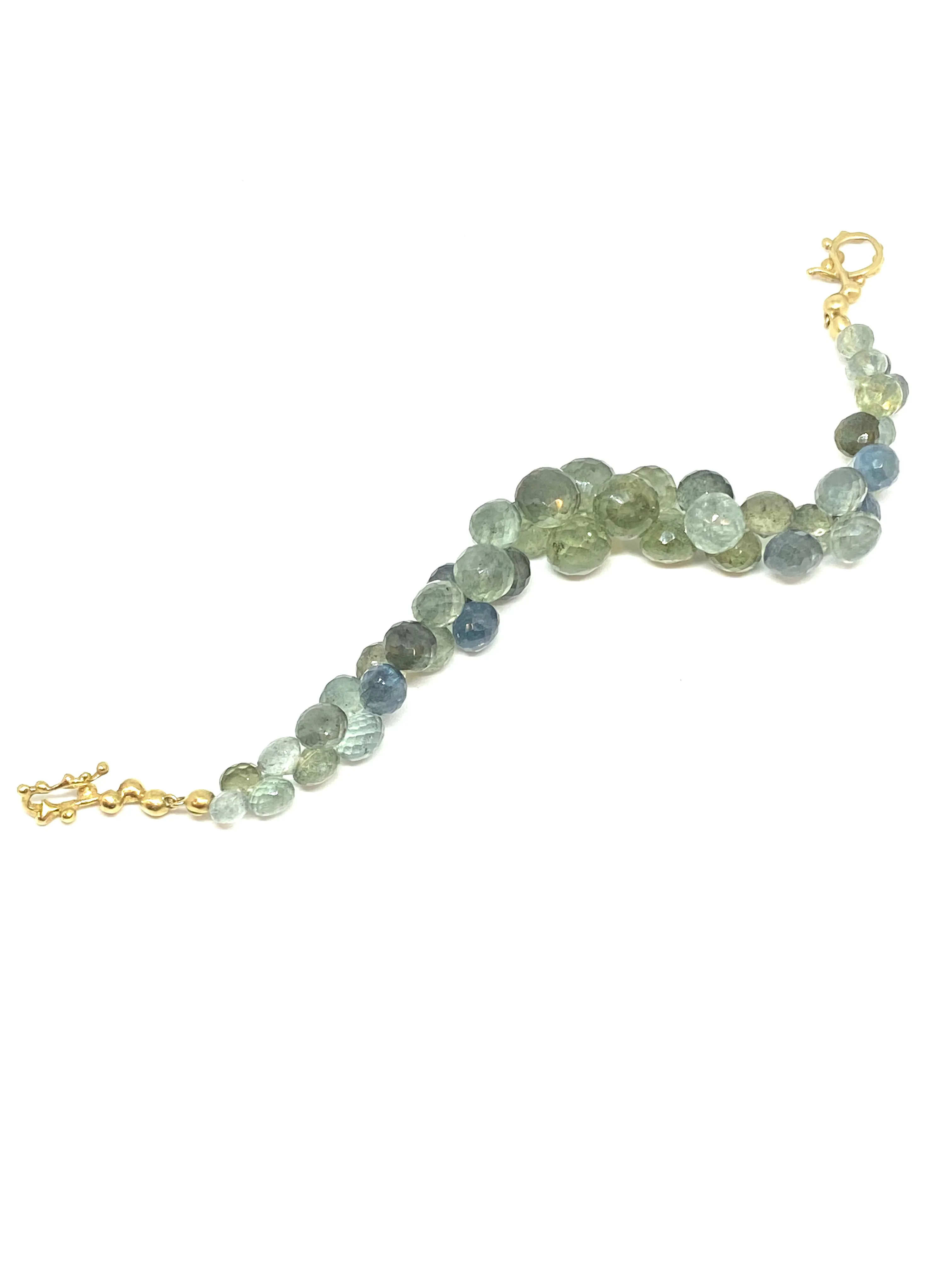 Rachel Atherley Caviar Bracelet in Moss Aquamarine