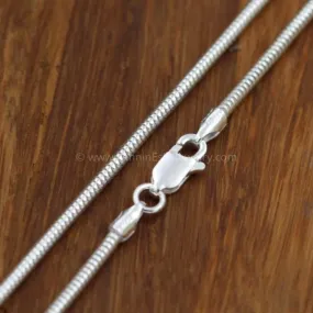 READY TO SHIP Sterling Snake Chain, 1.9mm Seemless - 925 sterling silver -  choice of 16", 18", 20", 24" or 30"