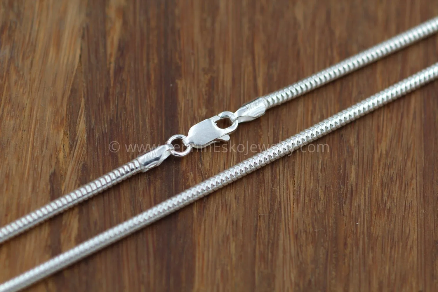 READY TO SHIP Sterling Snake Chain, 2.5mm, Seemless 925 -  choice of 16", 18", 20", 24" or 30" - Silver