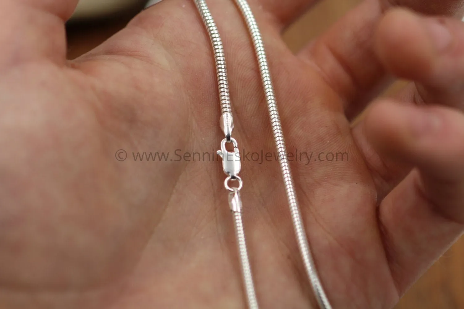 READY TO SHIP Sterling Snake Chain, 2.5mm, Seemless 925 -  choice of 16", 18", 20", 24" or 30" - Silver