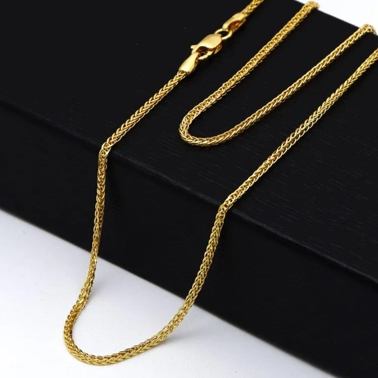 Real Gold Wide Wheat Chain HSPRTDK 4170 (40 C.M) CH1188