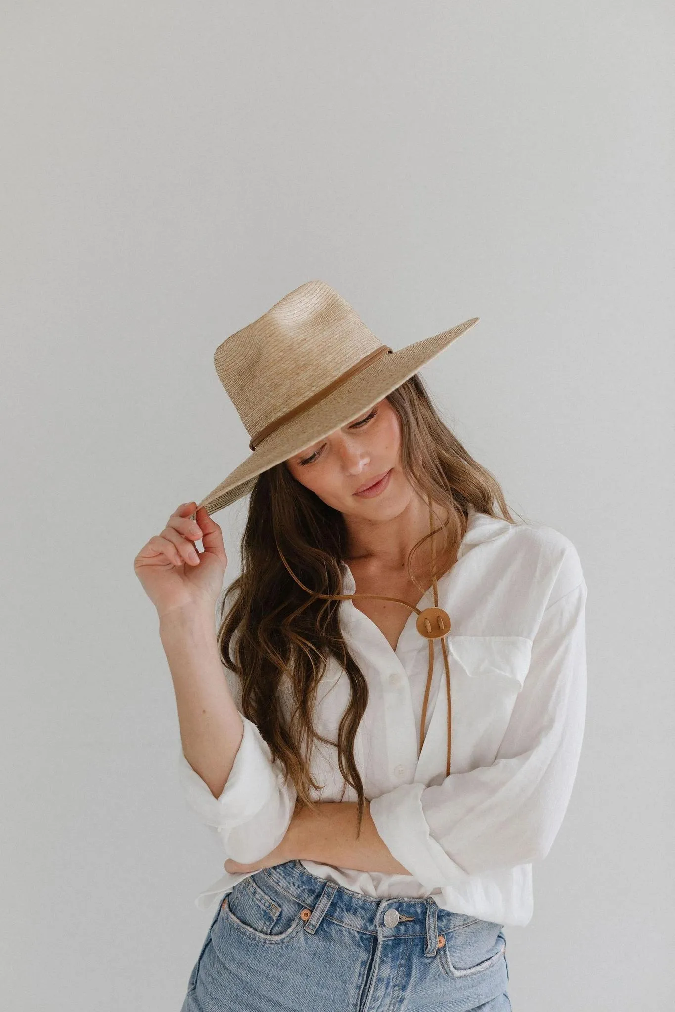 River Guatemalan Palm Straw Rancher Hat