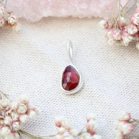 Rose Cut Birthstone Charm Pendant