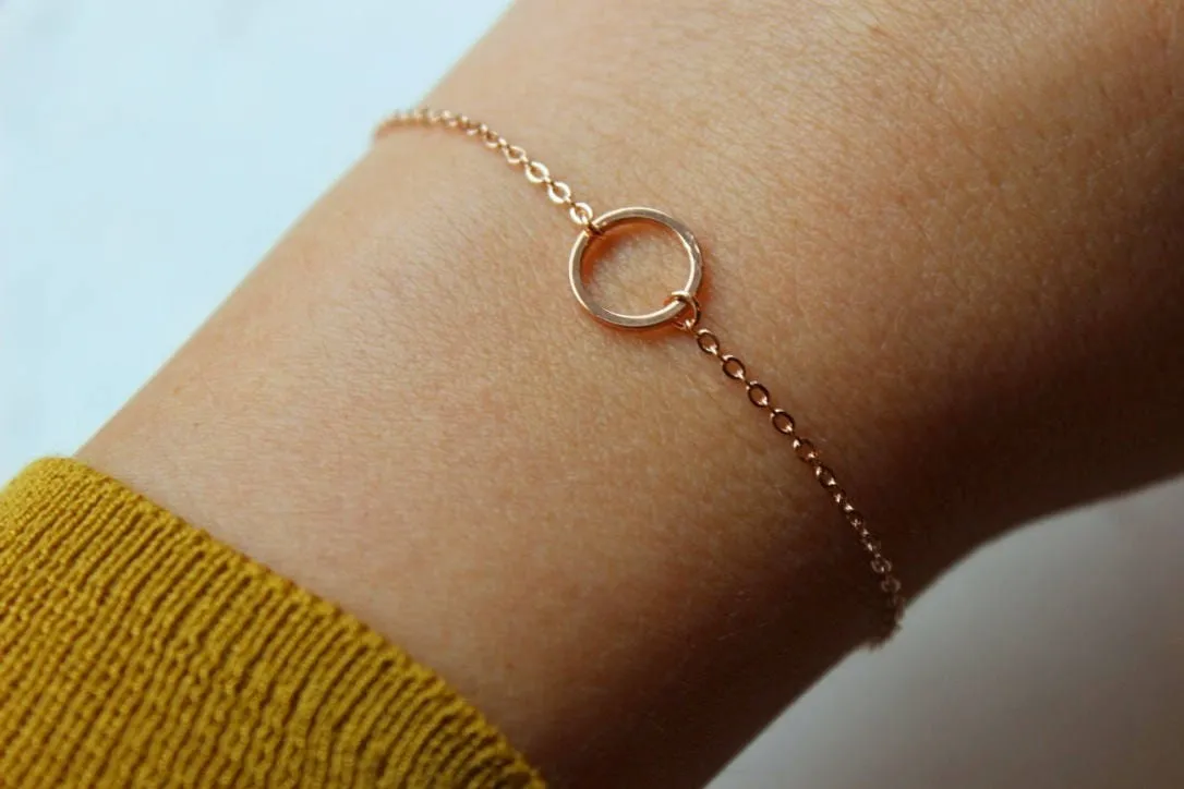 Rose Gold Circle Bracelet