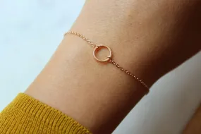 Rose Gold Circle Bracelet