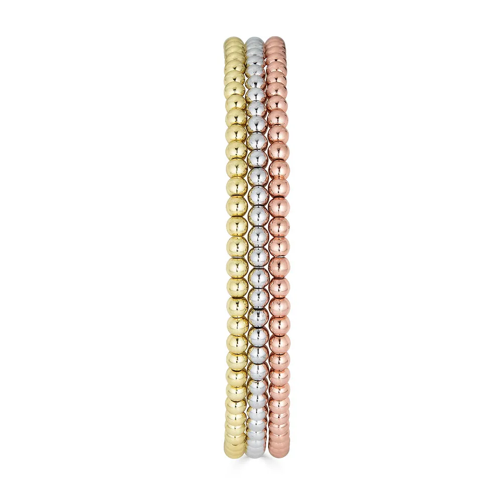 Rose Gold Metallic Beaded Bracelet