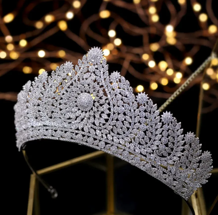 Royal Tiaras Quinceanera Crown Bridal Headpiece Wedding Hair Jewelry Accessories