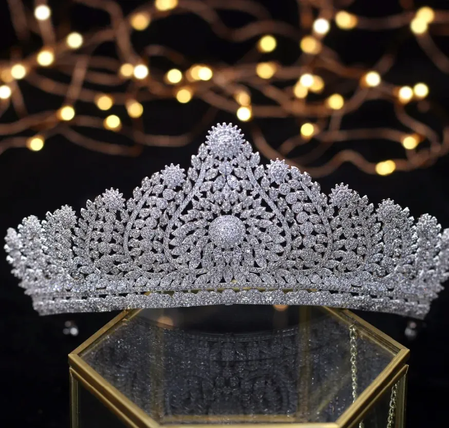 Royal Tiaras Quinceanera Crown Bridal Headpiece Wedding Hair Jewelry Accessories