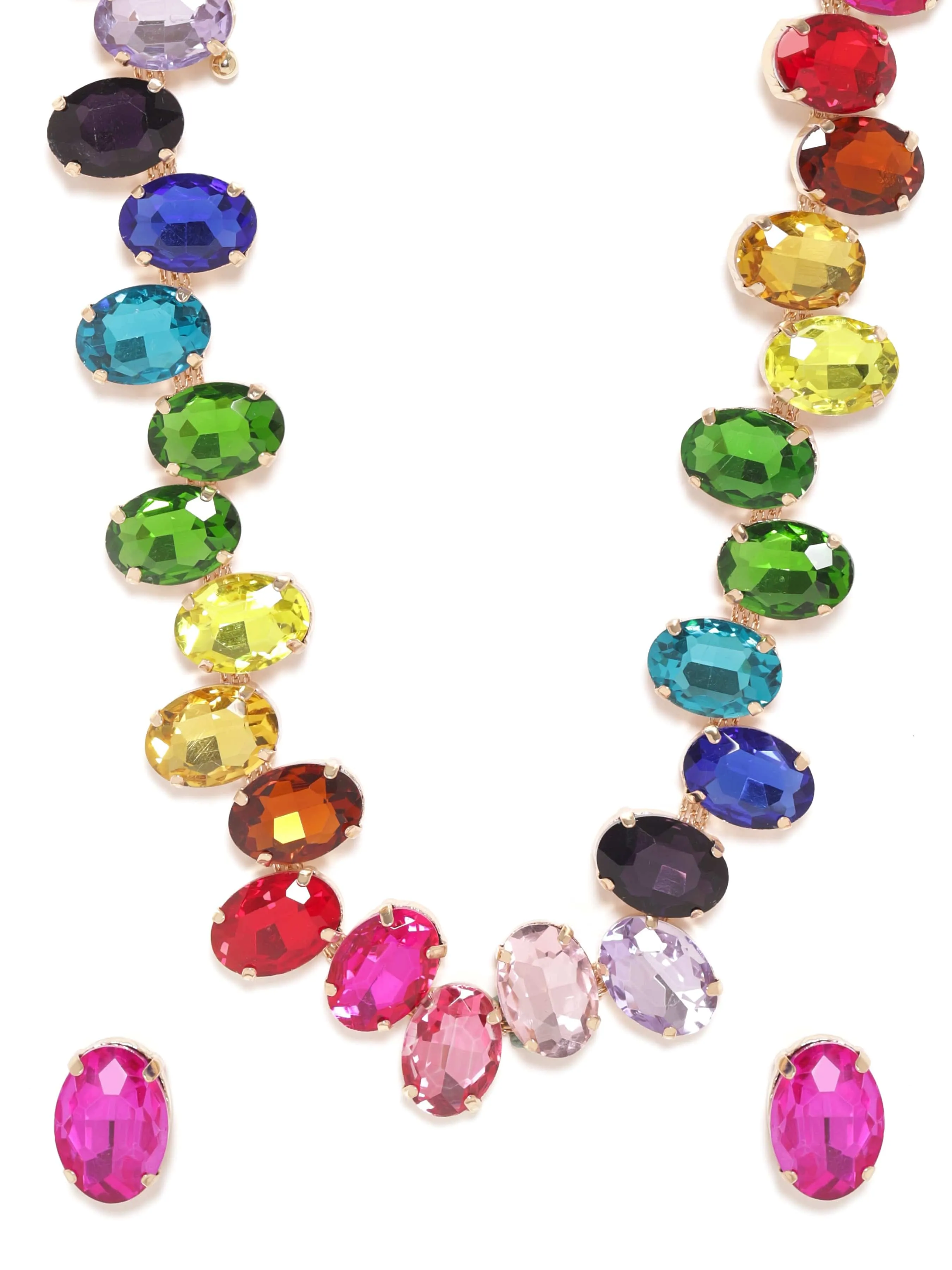 Rubans Rustic Radiance A Multicolored Gemstone Western Necklace Set