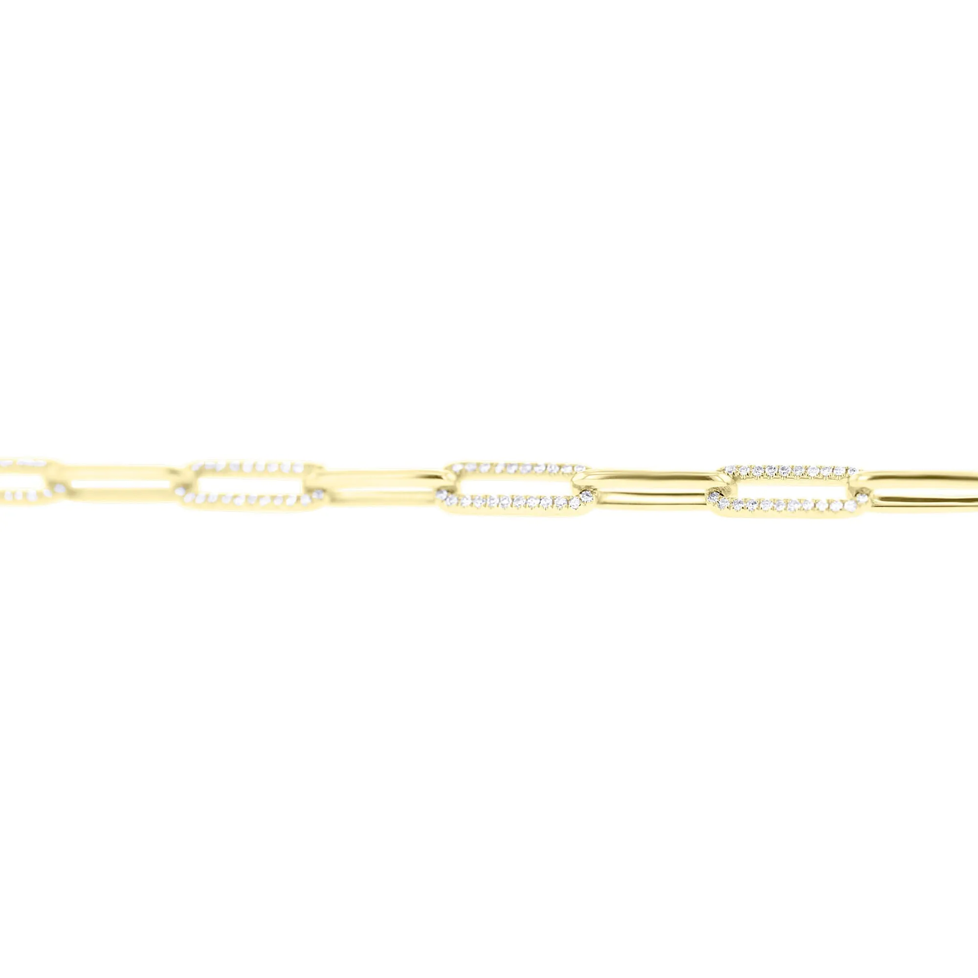 Shaula Paper Clip Pave Diamond Link Bracelet