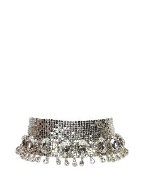 Silver Pixel Choker Necklace