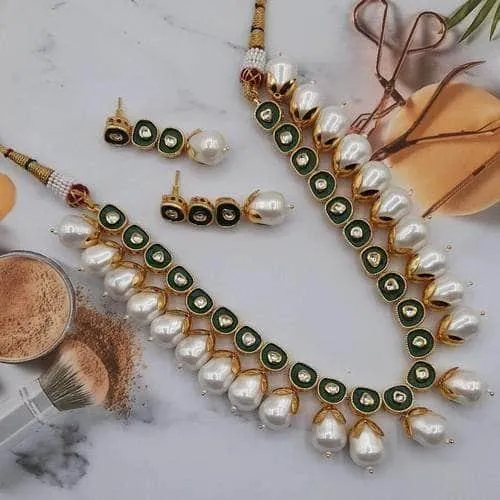 Small Meena Pearl Drop Set