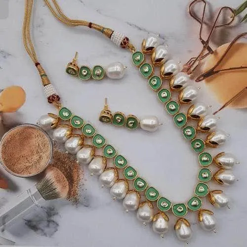 Small Meena Pearl Drop Set