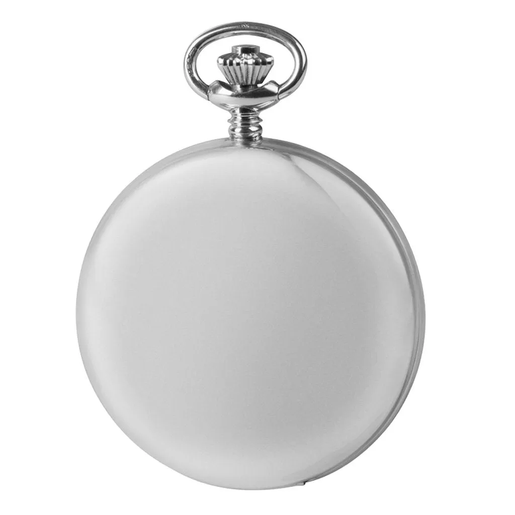 Solid Silver Twin Lid Pocket Watch by Woodfords SIL1097