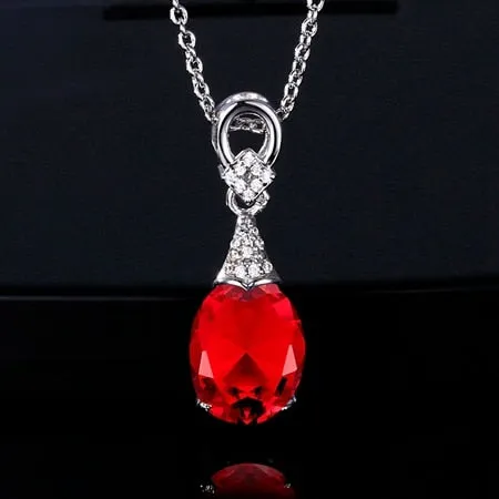 Sterling Silver 925 Jewelry Necklaces New Fashion Gemstone Pendant Necklace For Women