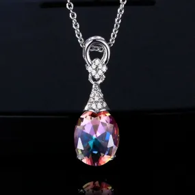 Sterling Silver 925 Jewelry Necklaces New Fashion Gemstone Pendant Necklace For Women