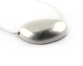 Sterling Silver Large Pebble Necklace