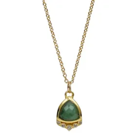 Talia Emerald   White Topaz Necklace