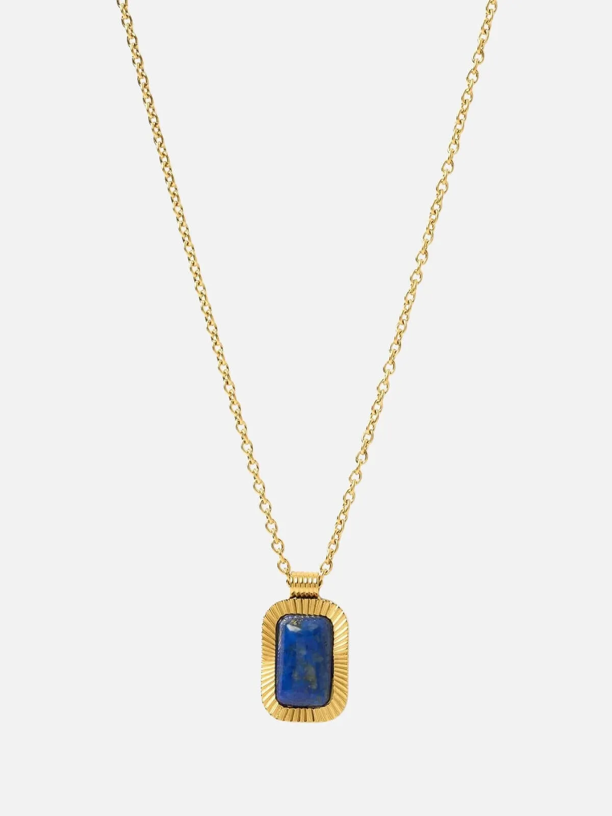 Teo Gold Necklace - Lapis