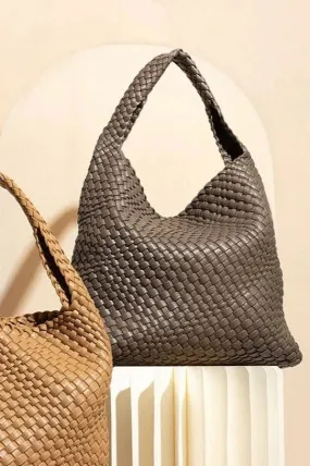 TG10640 Tiara Woven Hobo Tote Bag With Pouch