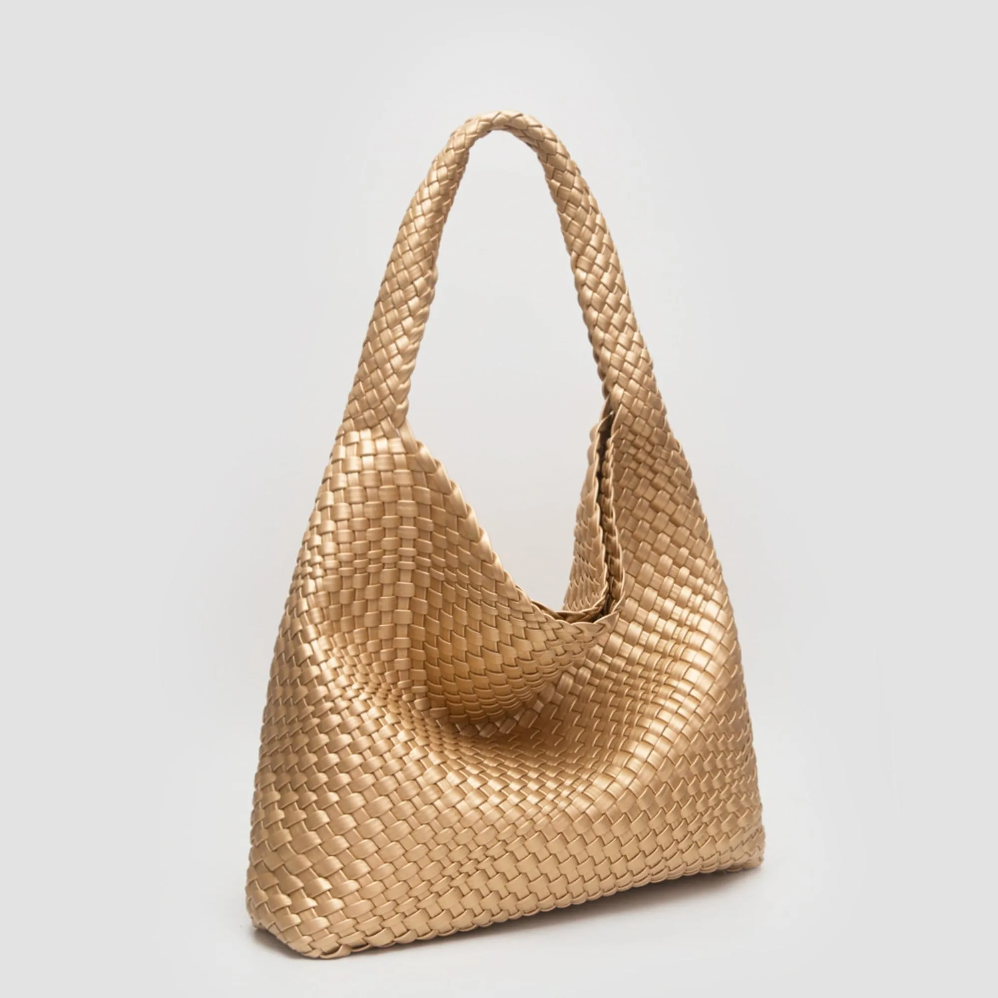 TG10640 Tiara Woven Hobo Tote Bag With Pouch